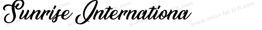 Sunrise Internationa字体转换